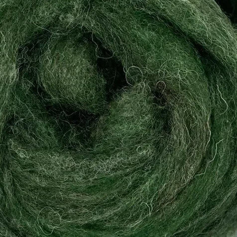 Kent Romney/Jacob Carded Sliver - Highland Fern Green