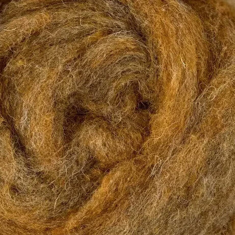Kent Romney/Jacob Carded Sliver - Marmalade Orange Grey