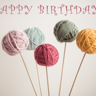 Happy Birthday yarn balloons